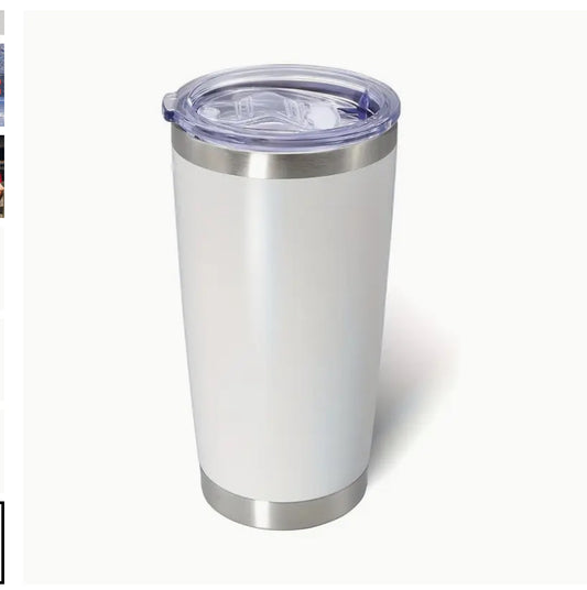 20oz Tapered stainless steel double walled cup . Lid and straw