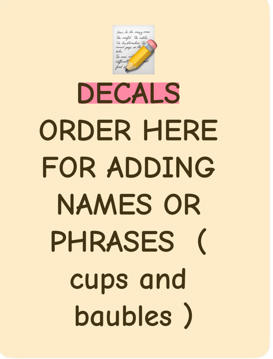 decal / vinyls for cups