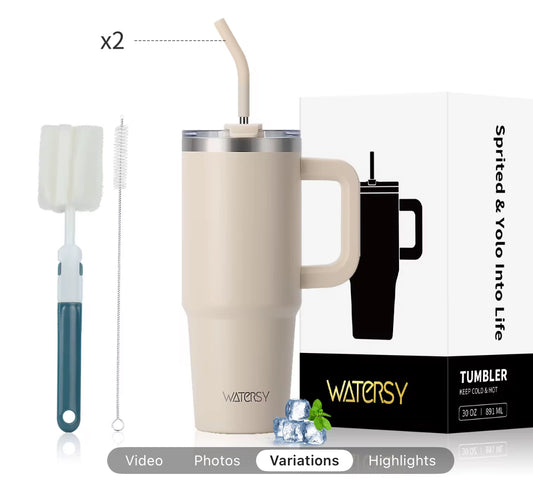 20oz Watersy stainless steel coffee cup . The smallest of the set . Custom colours of your choice