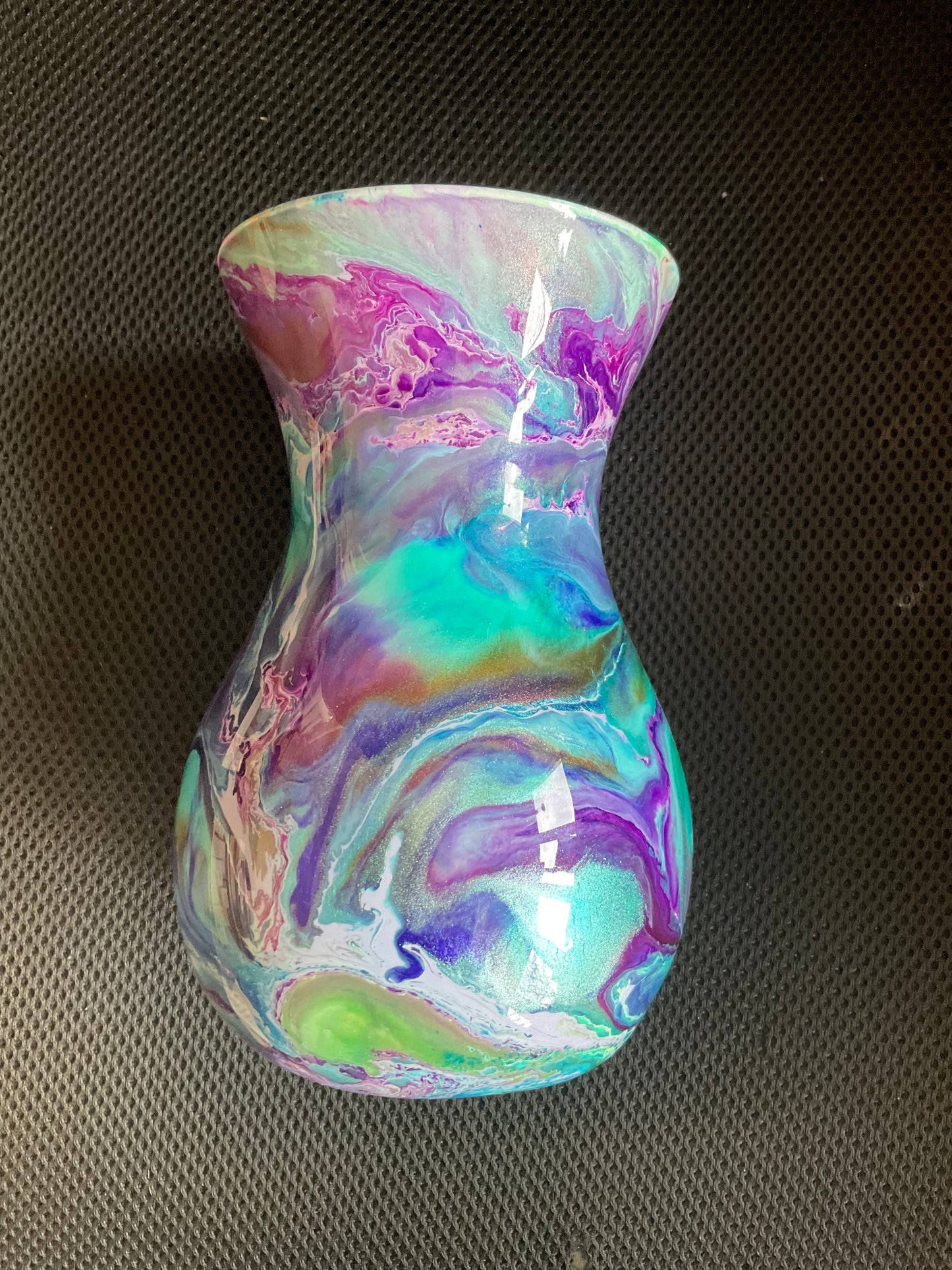 Glass vase,  custom colours ..med size ( this is an example and not for sale )